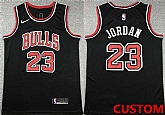 Men's Nike Chicago Bulls Customized Swingman Black NBA Jersey,baseball caps,new era cap wholesale,wholesale hats